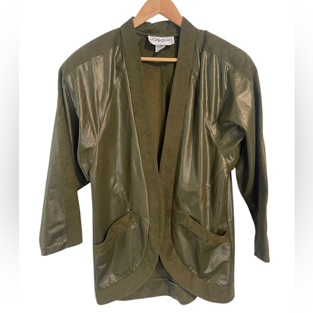 Vintage Olive Green Two-Piece Women's Set - Picture 4 of 14